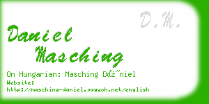daniel masching business card